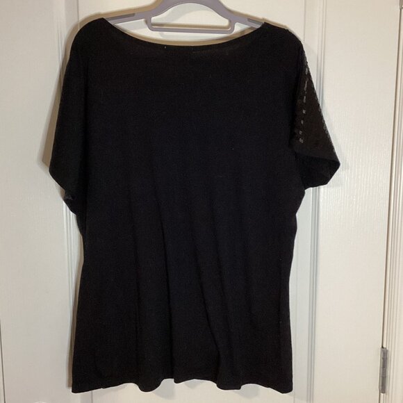 Maurices Women's Black Sequin T-Shirt Top Size 0 Party Shiny - Picture 5 of 6